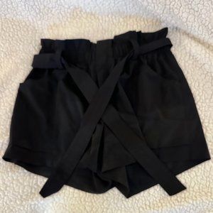 Athleta Tie Front Black Shorts - Size 4 - Black